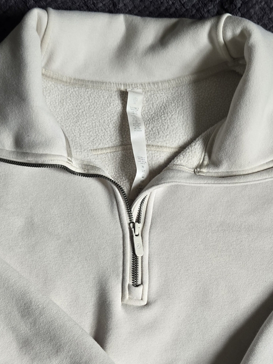 Lululemon Scuba Oversized Half-Zip Hoodie Bone White M/L Fleece Pullover Jacket - Picture 16 of 16